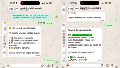 Imagem da notícia Prefeitura de Alcinópolis anuncia agendamento de consultas via WhatsApp